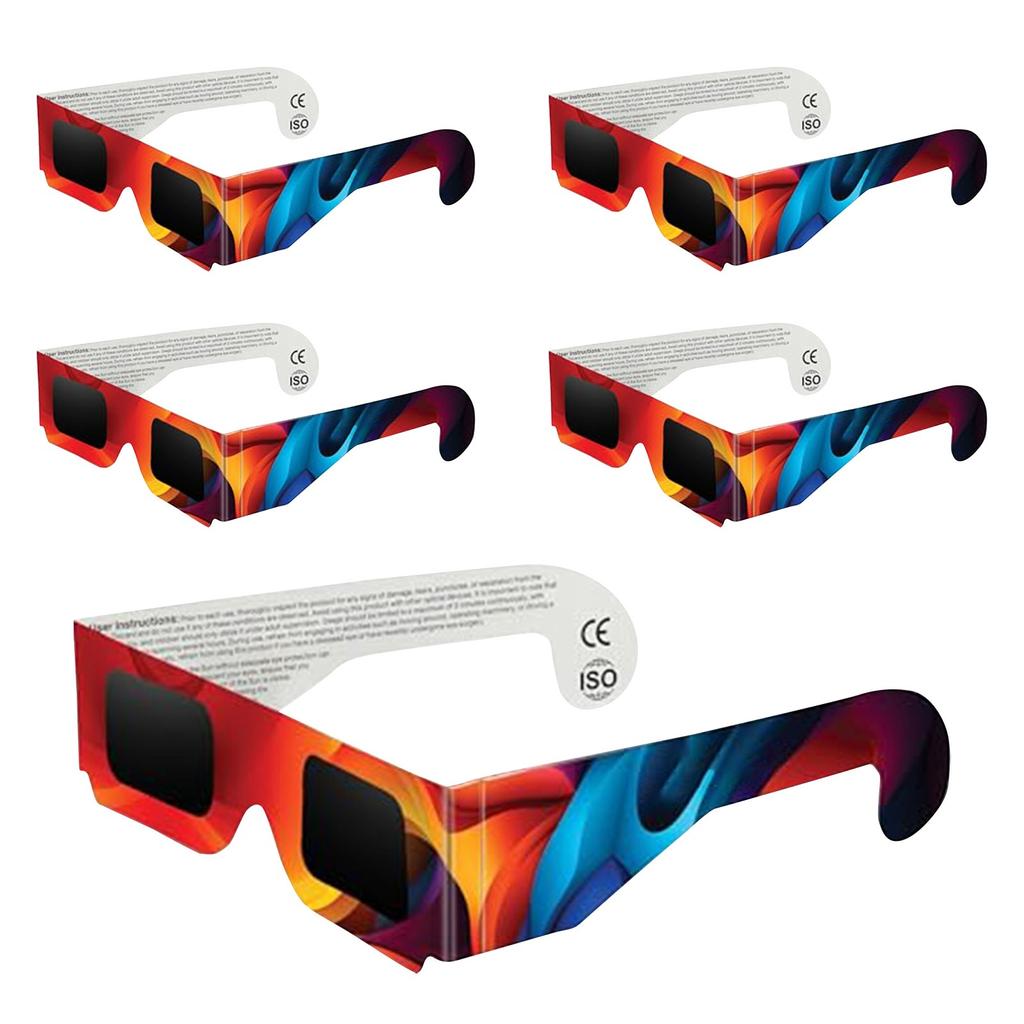 Solar Glasses Approved 2024, 5 Pack And Certified Solar Observation Glasses, Safe Shades For Direct Sun Viewing
