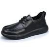 Leather Breathable Men's Shoes Velvet 2025 Autumn and Winter New Soft Surface Thick Sole Trend Versatile Hollow Casual Leather Shoes Men