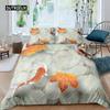 Maple Leaves Duvet Cover Set Colorful Autumn Season Maple Leaves In Unusual Designs Nature Print King Size 2/3pcs Bedding Set