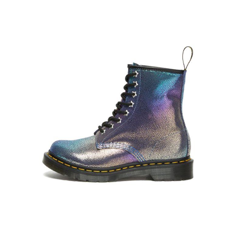 Доктор. Martens 1460 Rainbow Ray Замшевые Прочные Водонепроницаемые Короткие Ботинки Женские ботинки Фиолетовые 26963500