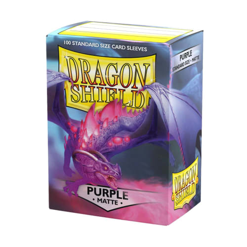 Arcane Tin Man Dragon Shield Sleeves, Standard Size (100 Sleeves) AT-11009, Matte/Purple