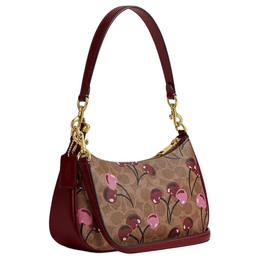 COACH Teri Coated Canvas Shoulder Bag, Crossbody Bag, Handbag Medium Women's Gold & Multicolor CY694-IMTAM
