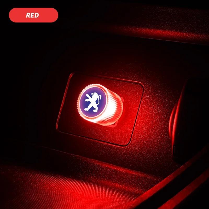 Для Peugeot 1 шт. Новый USB-светодиодный свет в автомобиль, атмосферообразующий свет в салоне автомобиля, аксессуары для автомобиля Для Peugeot 206 208 306 307 308 407 408 50