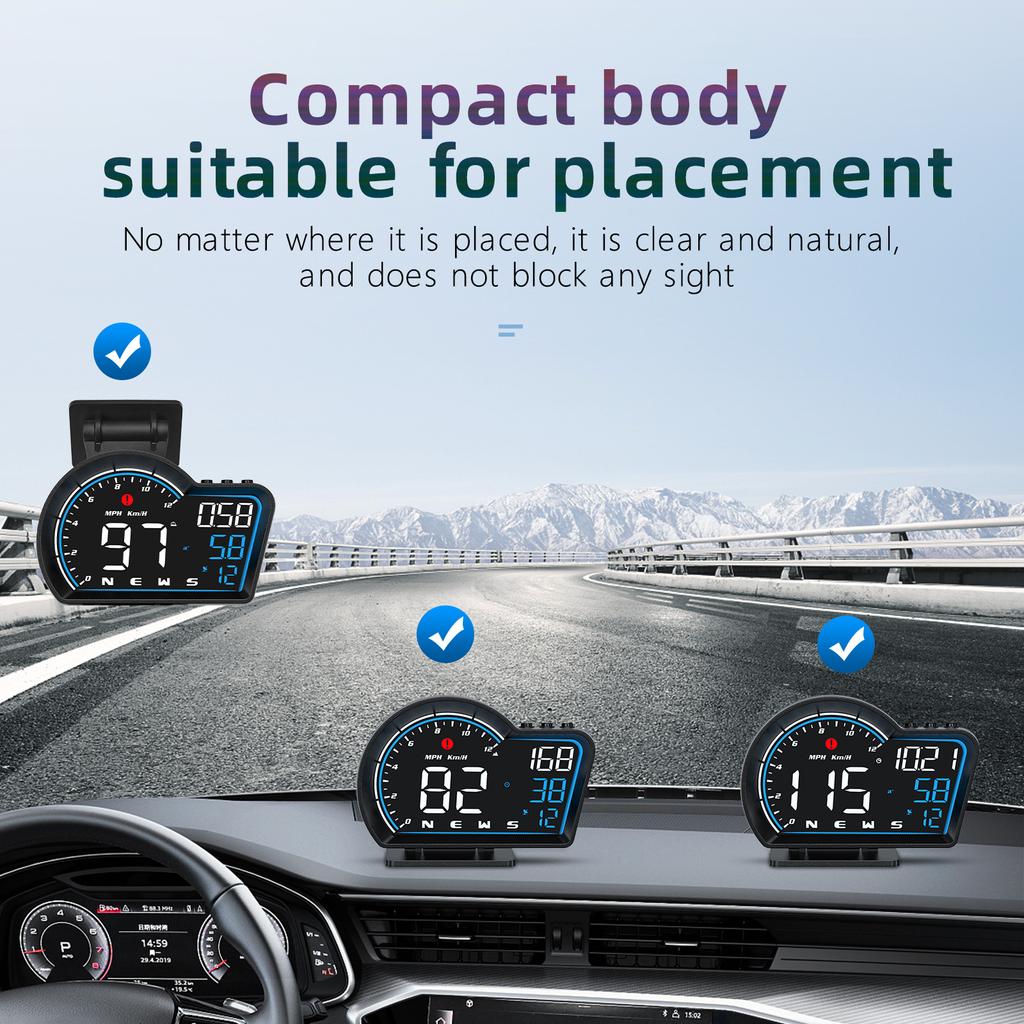 GPS HUD Head Up Display G16 Smart Digital Car System Speed Meter MPH KM/H Автоматический спидометр для всех электронных аксессуаров автомобиля