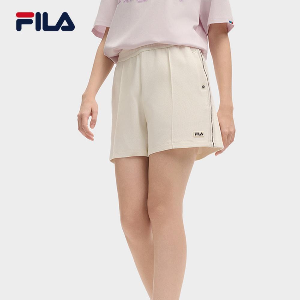 Fila Lifestyle Оригинальные Удобные Вязаные Повседневные Шорты Пятиточки Женские шорты Паровой-Белый F51W519601F-IV
