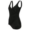 Womens One-piece Sexy V-neck Backless Bikini Summer Solid Vintage Beach Swimsuit Plus Size