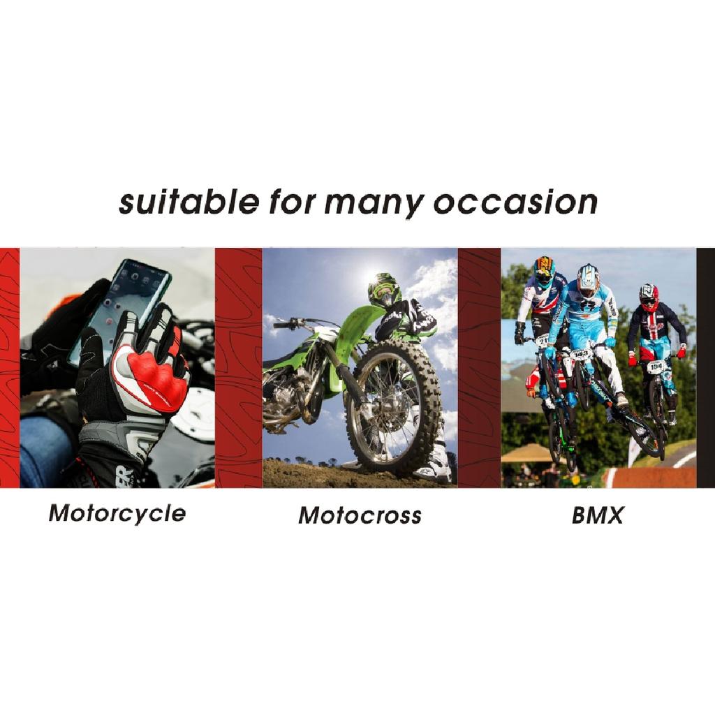 Cuirassier Touchscreen Night Reflective Motorcycle Full Finger Gloves Protective Racing Biker Riding Motorbike Moto