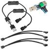 Kiligen 2 штуки USB от 3-контактного / 4-контактного PWM 5V кабеля-адаптера питания для корпусного вентилятора (с переключателем), регулятор скорости вращения вентилятора, кабель-разветвитель на 2 направления, 3