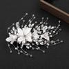 Fashion Shiny Crystal Beads Hair Clips Handmade Fairy Flower Fairy Flower Headpieces Hair Styling Jewelry Side Clips for Bride