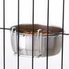 Stainless Steel Pet Bowl Cage Hanging Cat Dog Puppy Crate Food Water Bowl