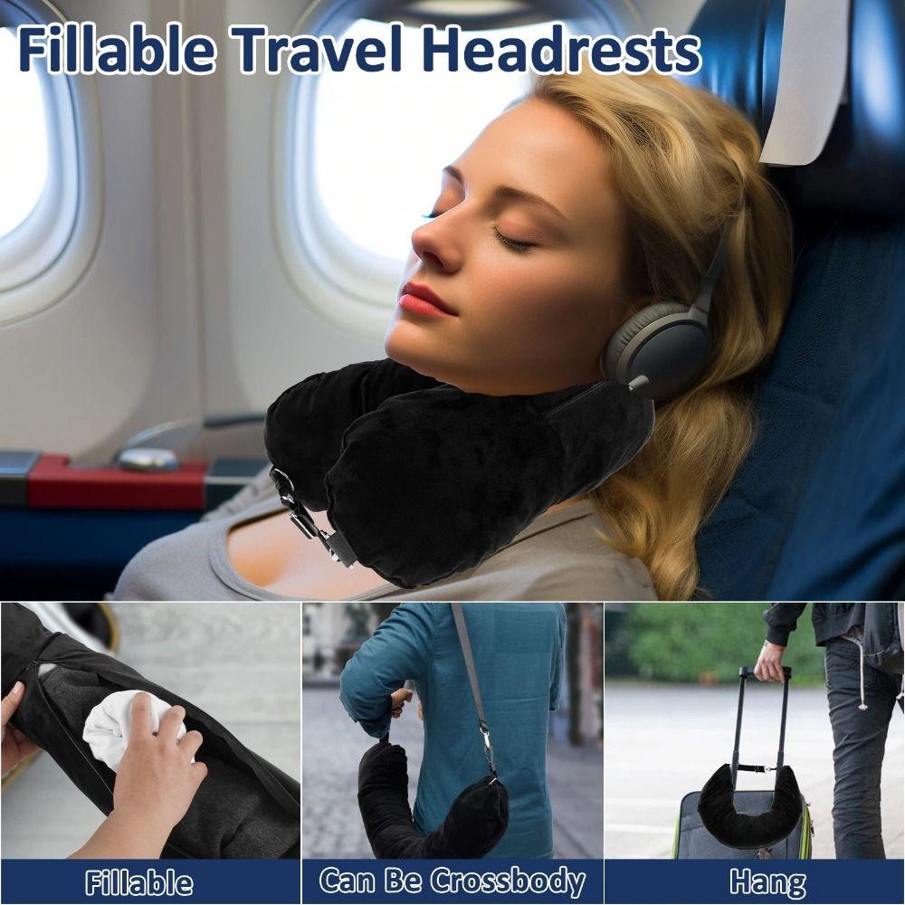 Дополнительная набивная подушка для багажа, подушка для путешествий, регулируемая подушка U-образной формы для шеи, офисная