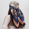 90*90cm Silk Square Scarf Women Luxury Brand Satin Hijab Scarves Female Shawl Print Headwraps Bandana Foulard Muffler Headband