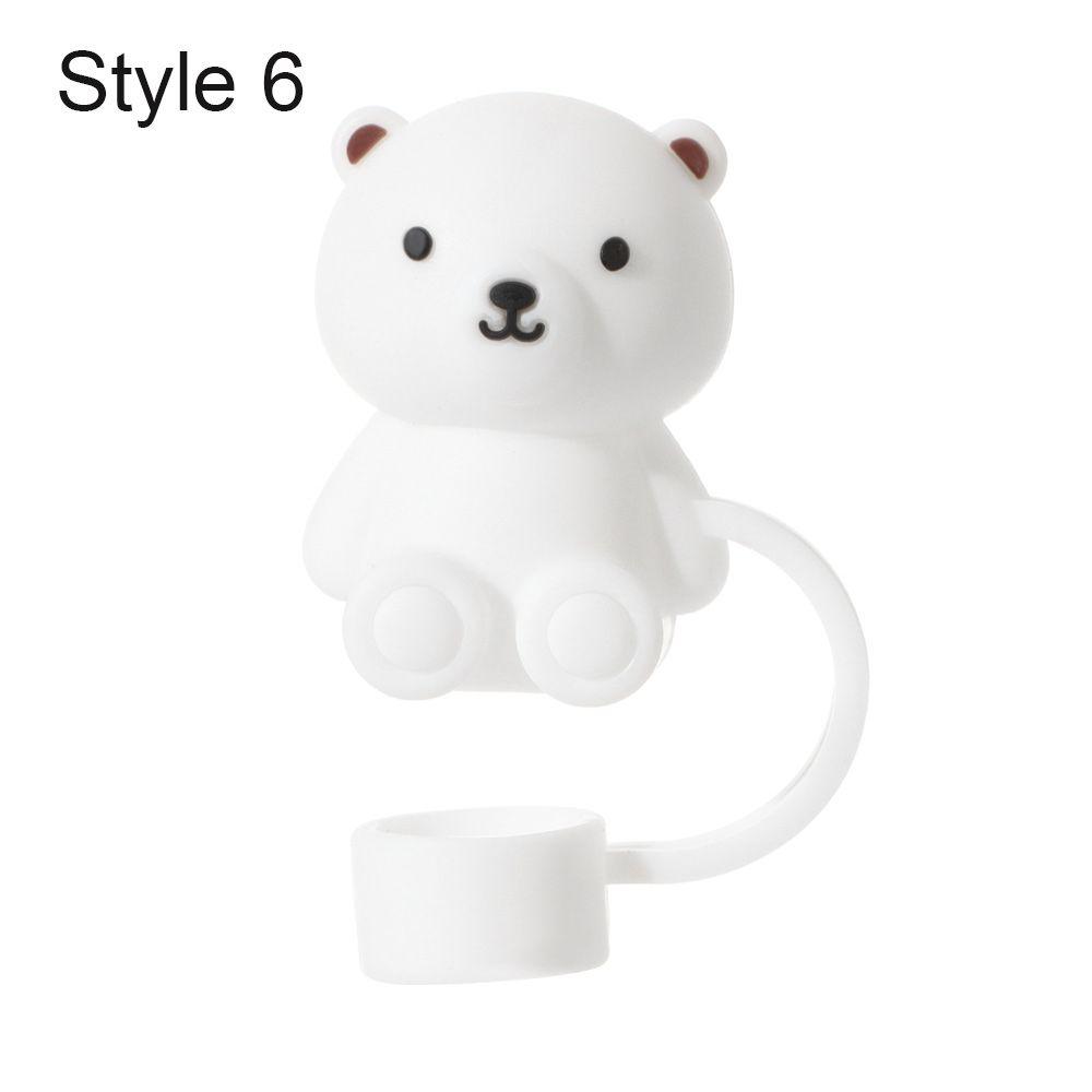 Splash Proof Dust-proof Straw Tips Cover Silicone Straw Plug Cup Accessories Drinking Dust Cap