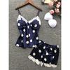 2023 Pajamas Women's Camisole Shorts Suit Lace Trim Pajama Set