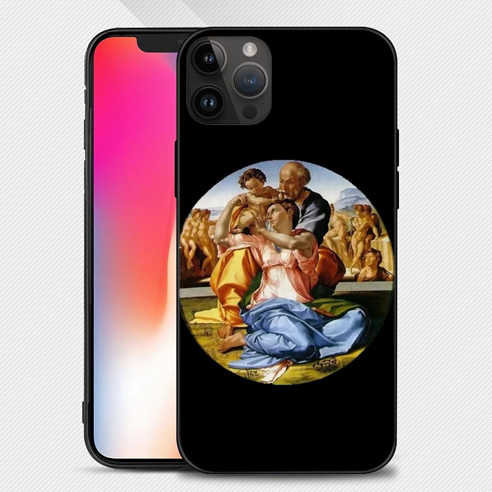 Чехол для телефона Michelangelo Art для iPhone 15 14 13 12 11 Pro Max Mini X 7 8, мягкий чехол
