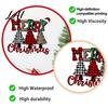 American Country Style Wall Stickers Merry Christmas Stickers Tree Decals with Plaid Polka Dot Print Self Adhesive Decorations Easy Peel &
