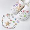 Милые пряжки для обуви Crocs в виде морских звезд и ракушек из смолы с высококачественными цветочными аксессуарами
