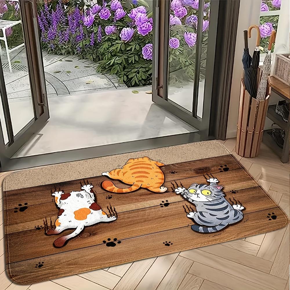 VIKAMA Pet Carpet, Entrance Foamy Floor Mat, Cute Cat And Dog Bathroom Absorbent And Anti-Slip Floor Mat, Home Decoration