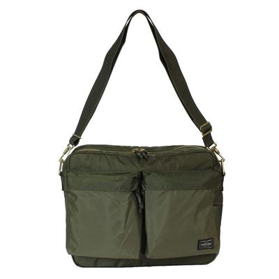 Сумка через плечо Yoshida Bag Porter цвета оливы и коричневого цвета [PORTER FORCE] 855-07415 2.