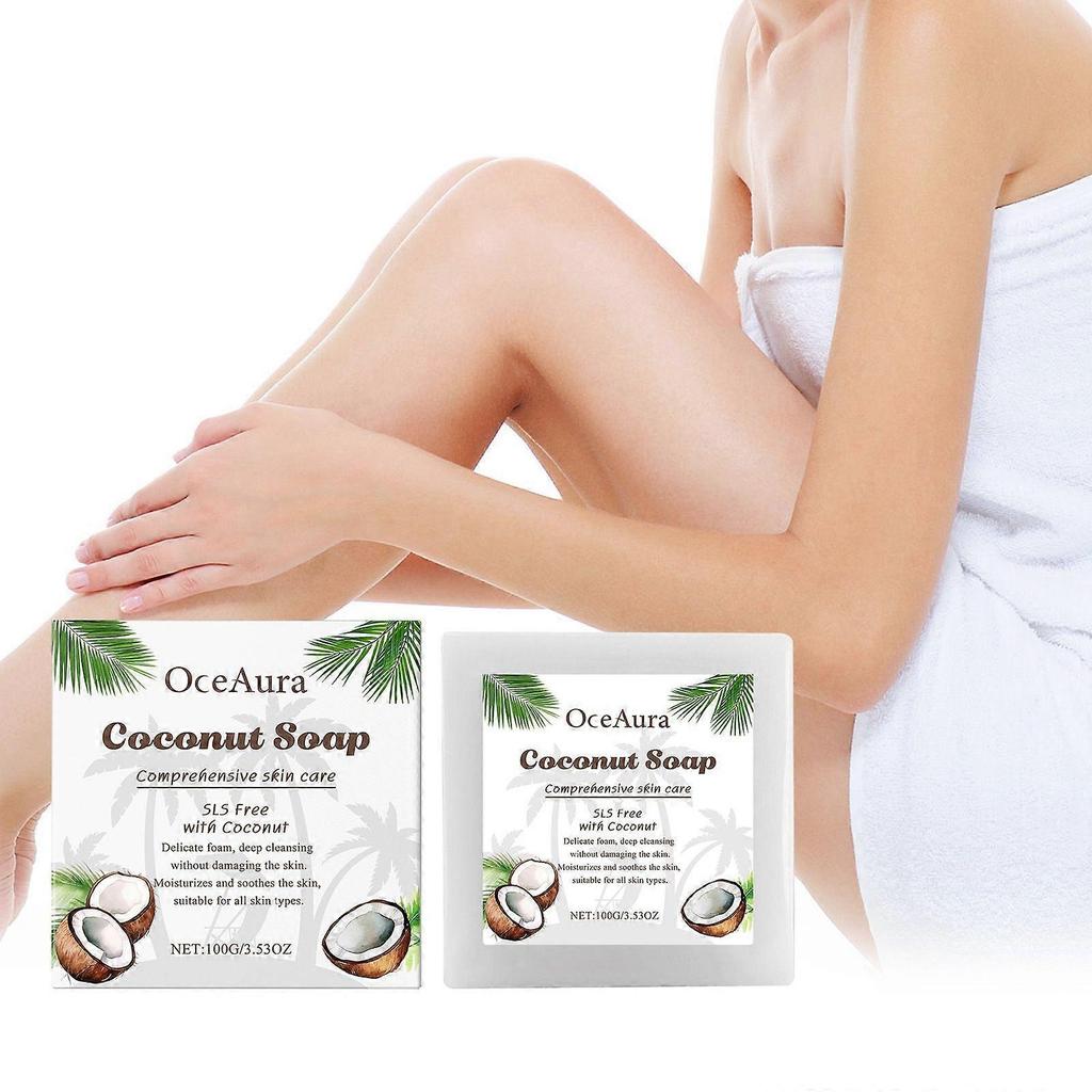 Coconut Skin Soothing Soap, Body Skin Gentle Cleansing Fragrant Moisturizing Comfort Daily Care Soap