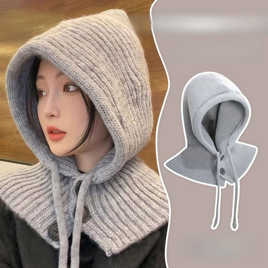 Ветрозащитная шапка, Пуговица, Шаль-шапка, Ветрозащитная шапка, Шапка с защитой ушей, Теплая шапка, Шапка-пуловер, Вязаная шапка