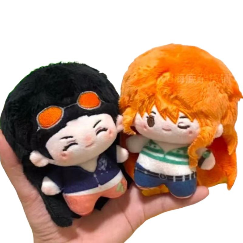10 см One Piece Нами Нико Робин Мини Короткие Ноги Нуну Тело Ладонь Плюшевая Кукла Аниме Мультфильм Любители Коллекционная Игрушка Подарки на День Рождения Любителей