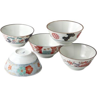 Миска для риса Миска для риса Ш14 x Г14 x Somenishiki Koimari Chazuke Набор мисок Фарфоровая посуда Mino Сделано в Японии Сетка для эля В6,5 см
