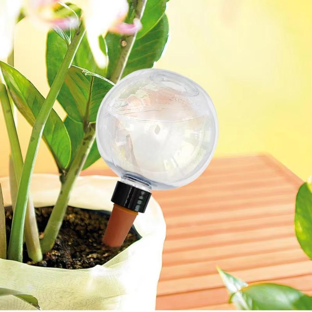 2pcs Tranaparent Self Watering Plant Watering Bulbs Flower Pot Seepage Water Globes  The Lazy
