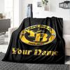 Name Custom BSC Young Boys Print Flannel Blanket High Quality Warm Comfortable Cover for All Seasons Perfect for Gifts Home Decor