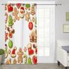 Gingerbread Cookies Background Window Curtains For Living Room Bedroom Luxury Modern Kitchen Curtains Fabric Drapes
