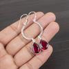 Pink Rubellite Gemstone Jewelry, 925 Sterling Silver Earrings, Handmade Gorgeous Jewelry, Designer Earrings Gift For Women