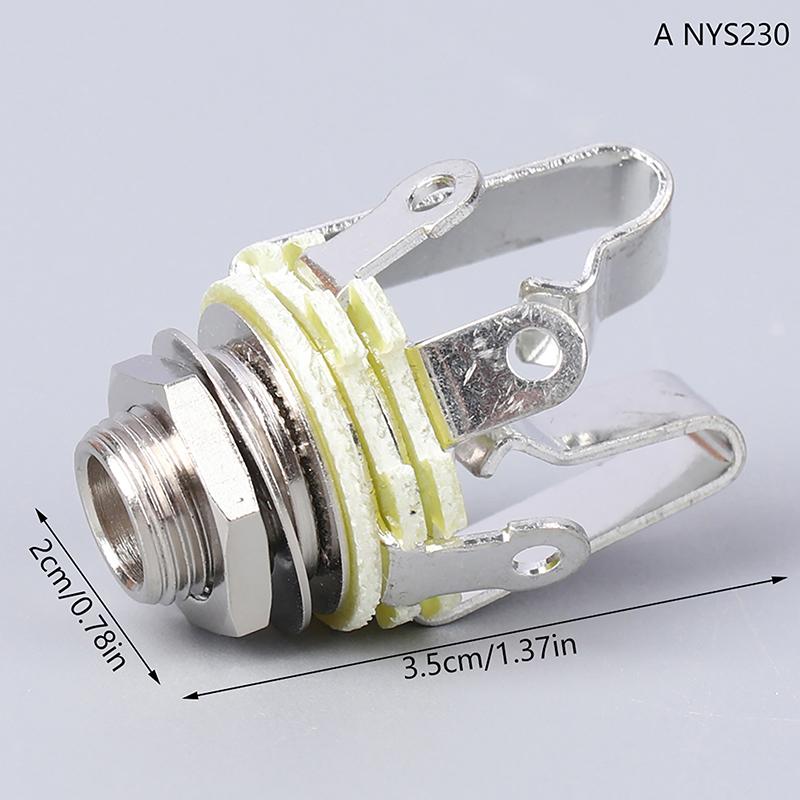 Rean Trs Стерео 6,35 мм Металлический Гнездо 3 Контакта Nys230 Аудио Разъем для Панельного Монтажа 1/4" Ts Моно Разъем Разъем для Печатной Платы Nys215