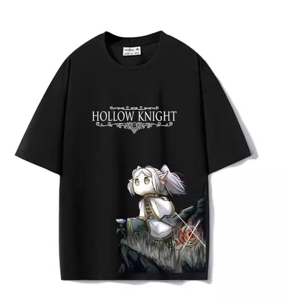 Весна-Лето 2026 Падшая Флавия Hollow Knight Унисекс Мужская и Женская Совместная Футболка с Коротким Рукавом