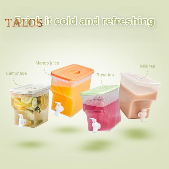 3.9L Water Dispenser with Faucet Leakproof Iced Tea Pitcher for Fridge BPA-Free Juice Container for Summer Drinks