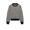Spring New Women's Clothing Retro Crew Neck Long Sleeves Stripes Casual Short Sports Knitwear 5536009