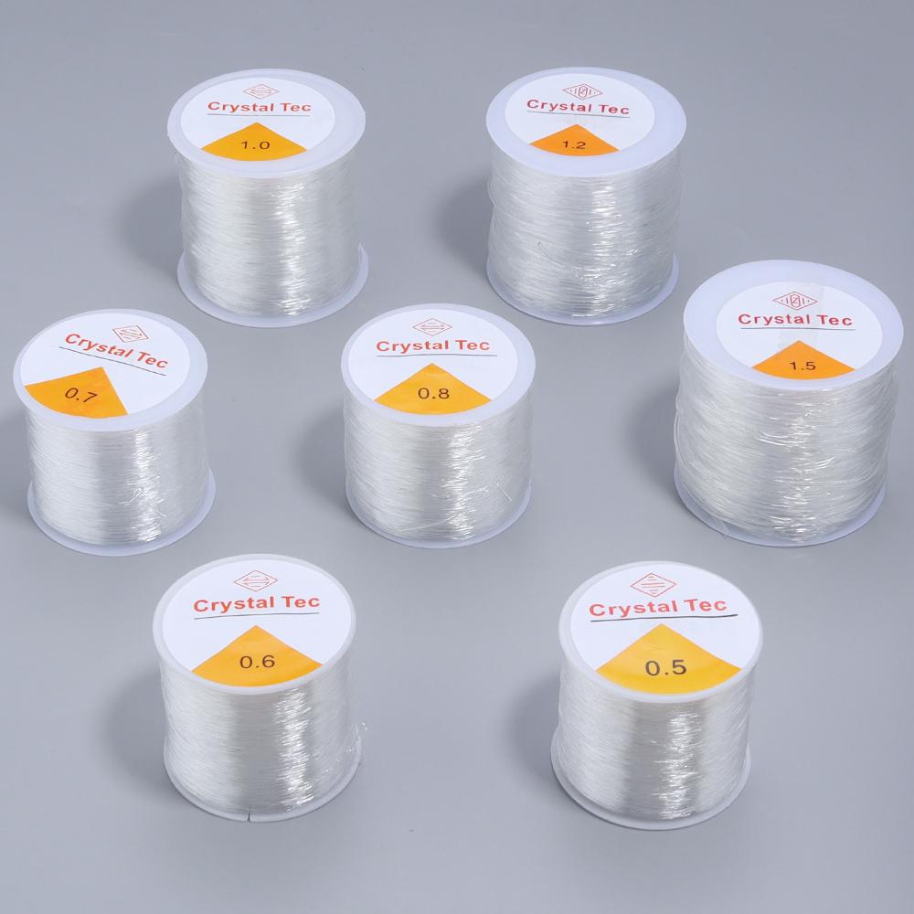 0.4-1mm Transparent Elastic Crystal Line Beading String Stretch Cord For Jewelry Making Thread DIY Bracelet Necklace Accessories