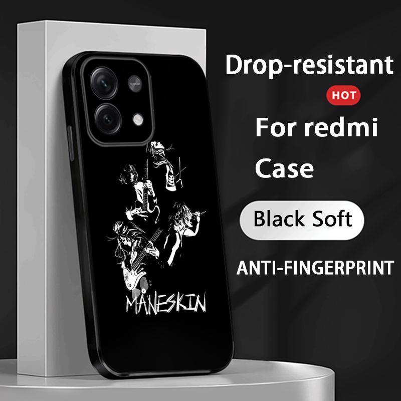 Чехол для телефона Maneskin с крутым узором группы Для Redmi Note 14 13 12 11 Pro Plus S 5G 14C A3 Мягкая черная задняя крышка телефона