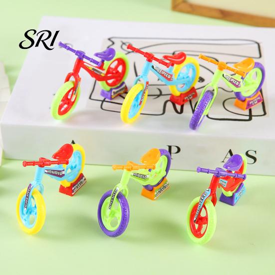 Colorful Bike Model 12Pcs DIY Mini Bicycle Assembly Toy Plastic Building Educational Simulation Decoration Party Favors Kids Hand-Eye Coordination