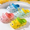 Детские сандалии, мягкие нескользящие уютные дышащие легко стирающиеся эластичные сандалии из ЭВА с милым мультяшным рисунком гусеницы, легко моющиеся