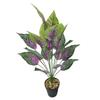 18-Head Monstera Deliciosa and Aglaonema Faux Plant Bonsai for Home Landscaping