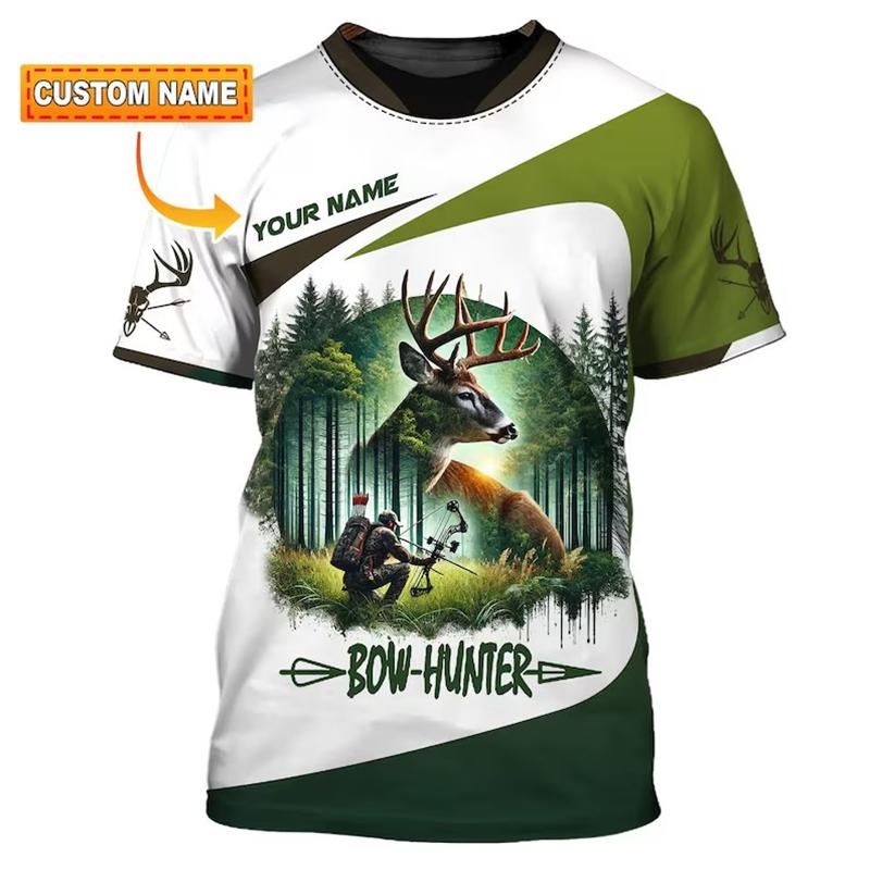 Модная Персональная Футболка для Стрельбы из Лука Унисекс Настраиваемое Имя Футболка с Коротким Рукавом Стрельба из Лука Индивидуальное Имя DIY Спортивный Топ с Коротким Рукавом