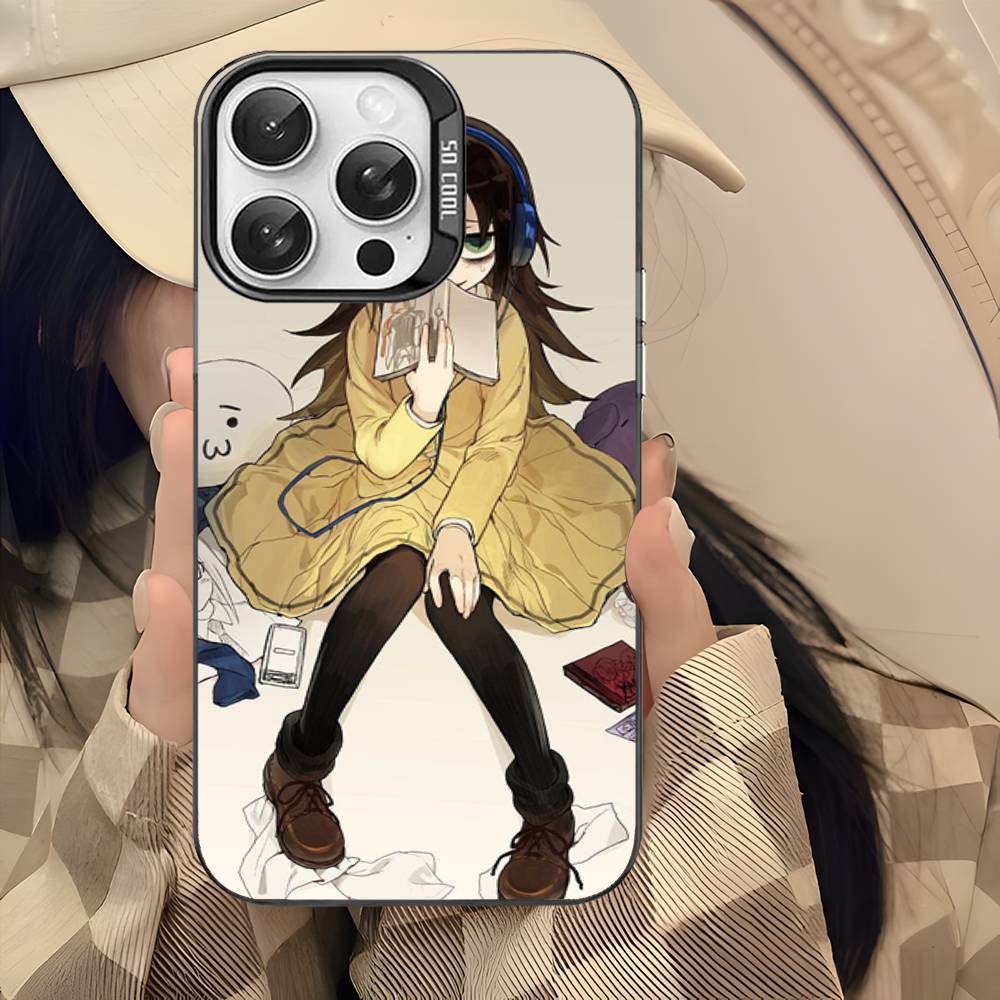 Чехол для телефона Watamote K-Kuroki T-Tomoko для IPhone 17 16 15 14 13 12 11 Pro Max Цвет Черный Матовый Чехол