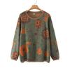 Sweatshirt for Women Loose Oversized Long Sleeve Sweater Comfortable Round Neck Casual Pullover Printed Top Sweatshirt