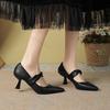 Women Shoes 2025 Summer New Non Slip Elegant Medium Heel Party Women's High Heels Pointed End Wedding Women Pumps