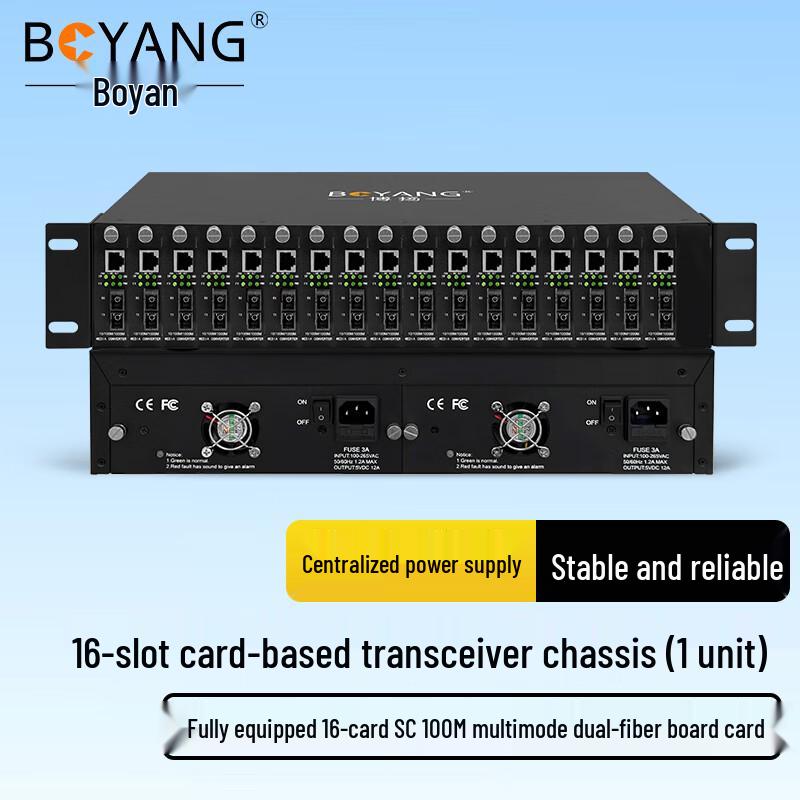 BOYANG Modular Fiber Optic Transceivers and 16-Slot Chassis