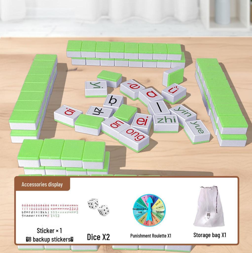 Pinyin Mahjong Tiles & Cards: Early Childhood Educational Learning Toy