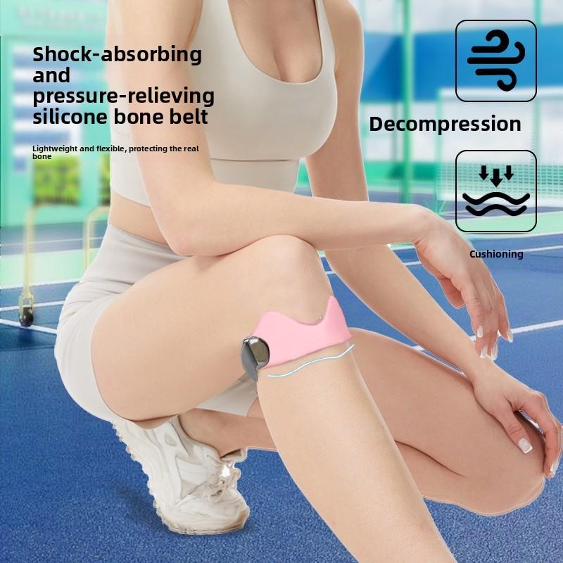 Professional Sports Running, Climbing, Knee Pad with Silicone Elastic Protection Strap, Cycling, Badminton Airbag, Adjustable Knee Brace