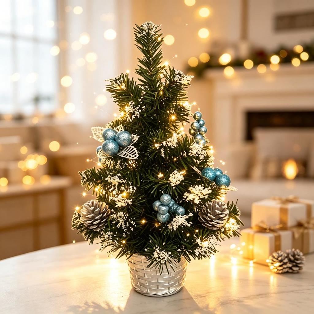 Mini 30CM Artificial Christmas Tree with Jewelry & Gifts