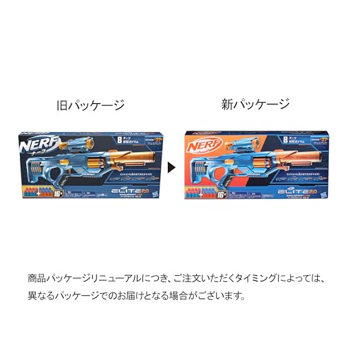Hasbro Nerf Elite 2.0 Eagle Point RD-8 Дротик-бластер, барабан на 8 дротиков, прицел и баллон Nerf, болтовой затвор, игрушки для мальчиков и девочек от 8 лет и старше на открытом воздухе