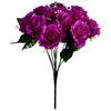12 Heads Artificial Silk Flowers Bouquet Roses Bunch Wedding Home Party